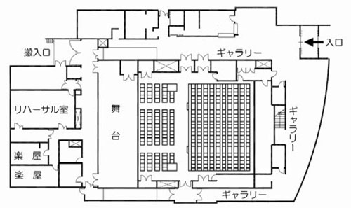 もみじホールの全体図