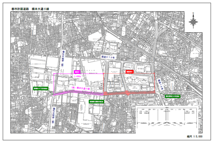 橋本大通り線概要図