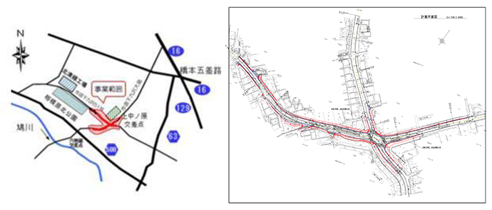 上中の原交差点概要図