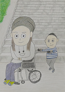 市立串川小学校4年 國藤　謙眞（くにふじ　けんしん）「母ちゃんとぼく」イメージ画像