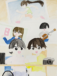 市立鵜野森中学校3年 高山　紗緒里（たかやま　さおり）「人それぞれの輝き」イメージ画像