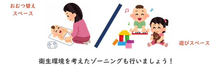 衛生環境を考えたゾーニングも行いましょう