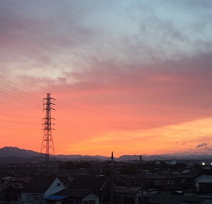 夕焼けの写真