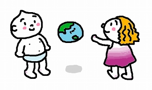 男の子と女の子のイラスト