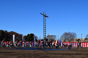 写真：消防団演技