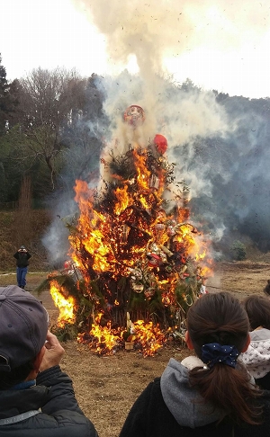 どんど焼きの写真