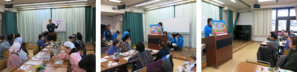 ふれあい喫茶店での紙芝居の様子の写真