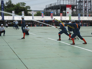 県消防操法大会の写真