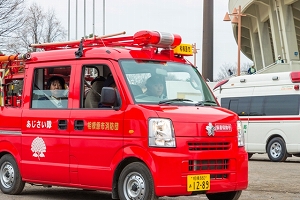 消防車「あじさい隊号」の写真