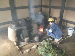 相模原市古民家園の屋内の写真