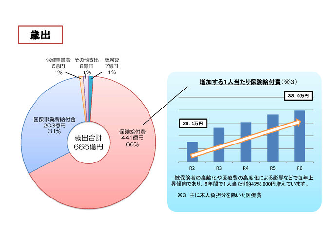 歳出のグラフ