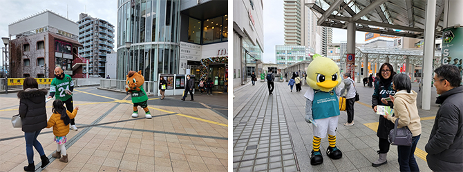 駅前での啓発活動写真