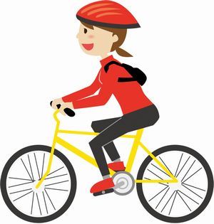 自転車にのっている人のイラスト