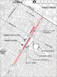 アンケートの対象となった地区の地図