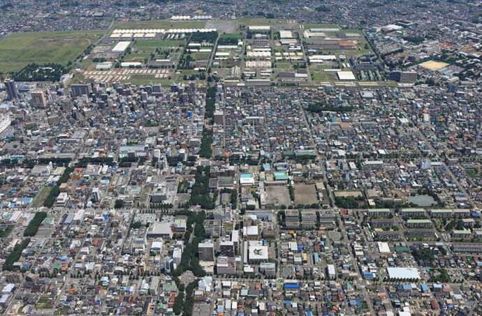 写真：相模原駅周辺の空撮