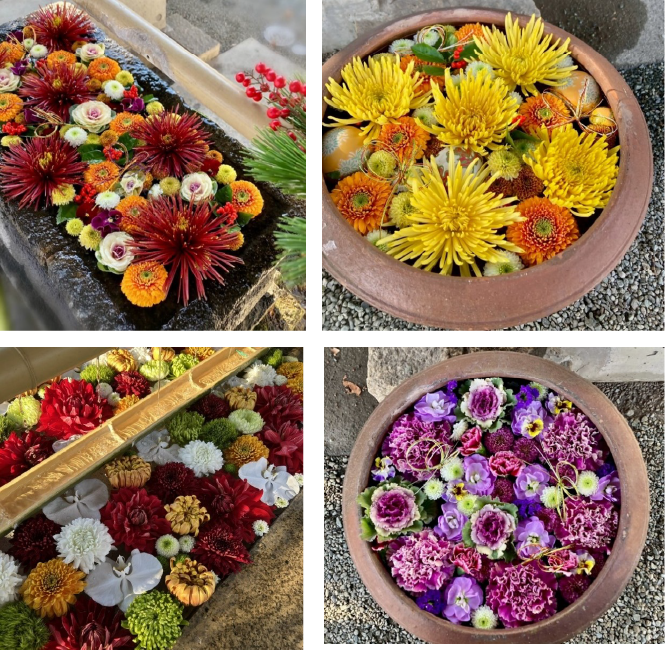 令和8年1月　謹賀新年花手水の写真