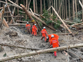 本市救助隊の活動状況（輪島市町野町）　写真