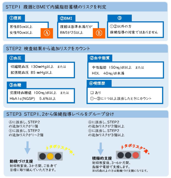 特定保健指導流れ図　図説