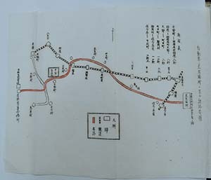 自動車差出場所に至る経路要図」（昭和16年4月30日）