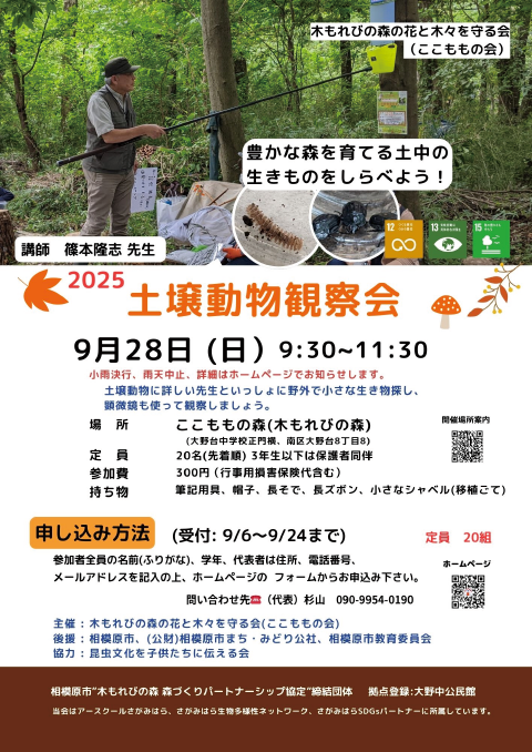 土壌動物観察会チラシ
