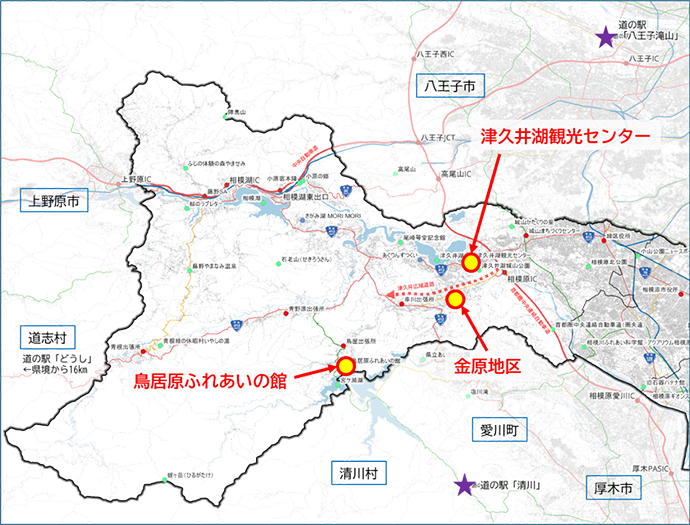 道の駅設置候補地　地図