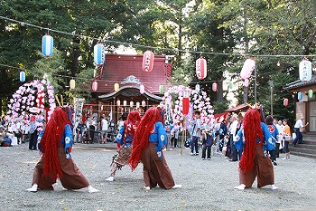 大島諏訪明神の獅子舞イメージ写真